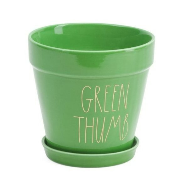 Rae Dunn Other - NWT Rae Dunn 8in Green Thumb Ceramic Planter